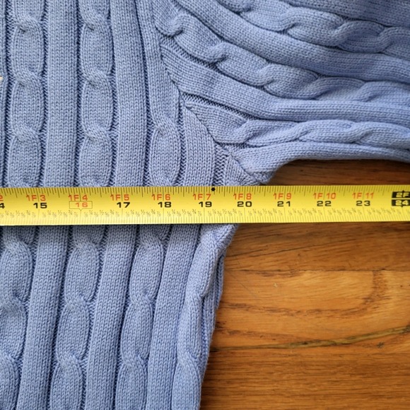 Ralph Lauren Light Blue Cable Knit Sweater - Picture 8 of 10